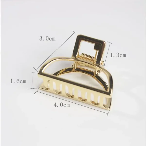 Women Girls Geometric Hair Claw Clamps Hair Crab Moon Shape Hair Clip Claws Solid Color Accessories Hairpin T0497 - Image 6