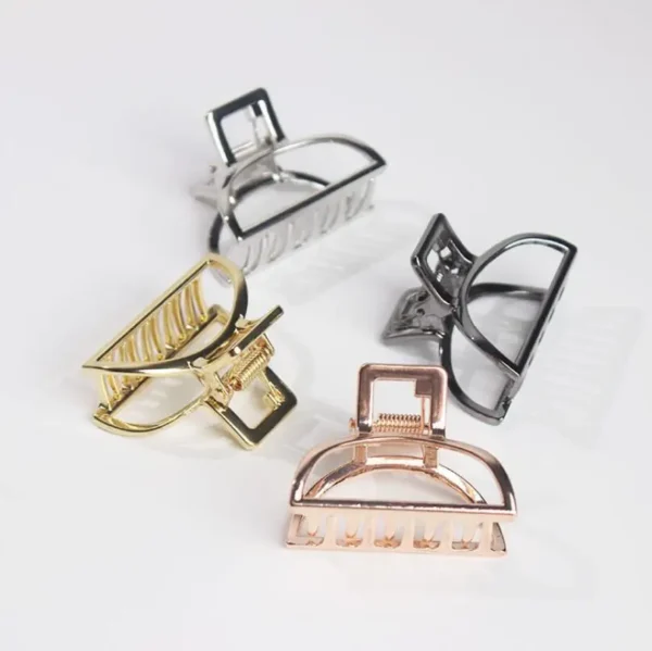 Women Girls Geometric Hair Claw Clamps Hair Crab Moon Shape Hair Clip Claws Solid Color Accessories Hairpin T0497 - Image 4