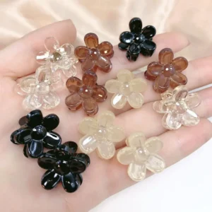 1PC New Mini Flower Hairpins Women Girl Hair Claw Barrettes Hair Crab Clips Styling Braiding Make UP Tool Hair Styling Accessory