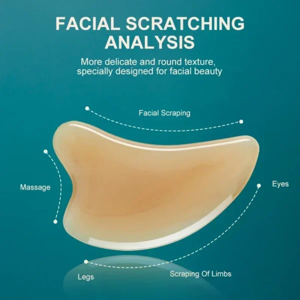 Resin Face Scraping Gua Sha Board Facial Massager Face Massage Roller for Neck Eye Promote Blood Circulation Skin Care Tools - Image 2