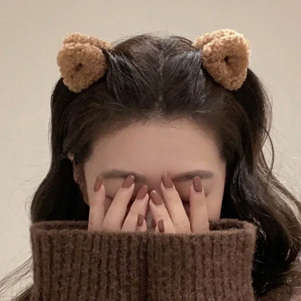 Cute Plush Cat Ears Hair Claws Mini Ear Shape Hair Clips Fashion Side Bangs Clip Barrettes For Women Girls Hair Accessories