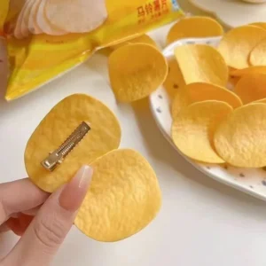 1pc Simulation Potato Chip Hair Clip For Girls Potato Chip French Fries Hairpin Headwear Hair Accessories Заколки Для Волос