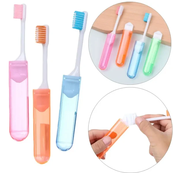 Folding Toothbrush Portable Travel Camping Outdoor Tooth Brush Business Trip Soft Toothbrush Oral Cleaning Tools Health
