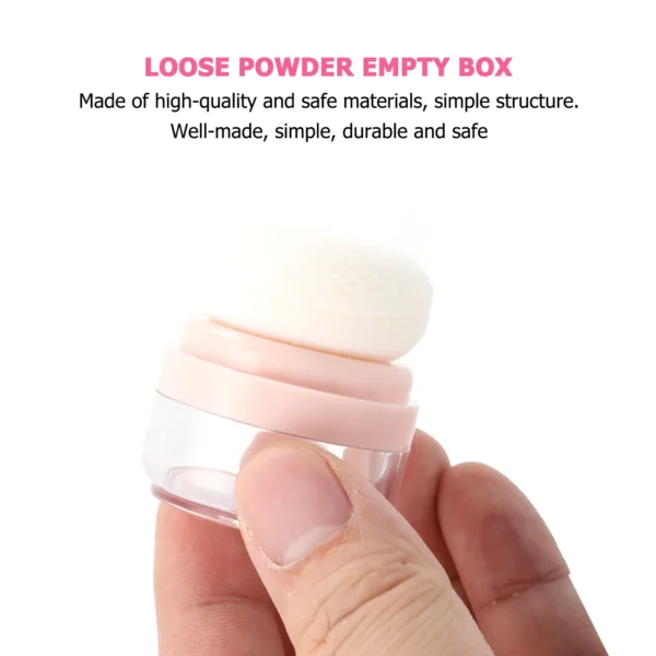 Small Mushroom Head Refillable Loose Powder Box Portable Empty Makeup Powder Case Travel Cosmetics Bottle Skin Care Tool Storage - Image 2