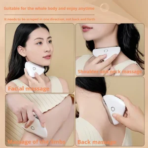Electric Heating Gua Sha Massager - Smart Vibration Facial Tool with Hot Stone Therapy, for Skin Care & Anti-Aging