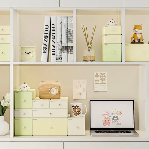 Cosmetics Storage Box Cream Wind Household Desktop Dresser Skin Care Lipstick Storage Rack Organizer Drawer Style Storage Boxes - Image 4