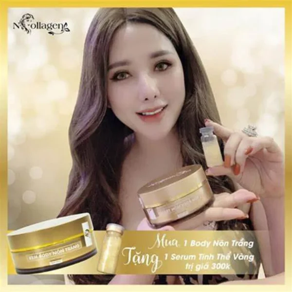 Kem body nõn trắng N Collagen 250g trắng da, giảm nám, tàn nhang, làm mờ các vết thâm, kem duong BODY non trang da white skin - Image 4