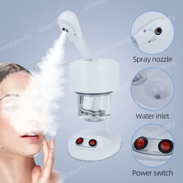 Skin Care Nano Ionic Facial Steamer Portable Nebulize Hot Spray Face Steaming Heated Humidifier Evaporator Warm Mist Humidifier - Image 5